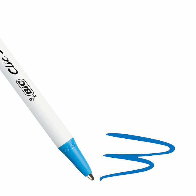 BIC Clic Stic Retractable Ballpoint Pen, Medium Point 1.0mm, 50 ct