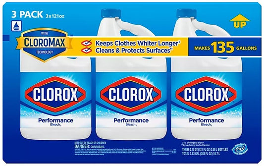 Clorox Performance Bleach (121 fl. oz./bottle, 3 pk.)