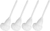 4 pcs Toilet bowl brush white Soft swab long handle scrubber