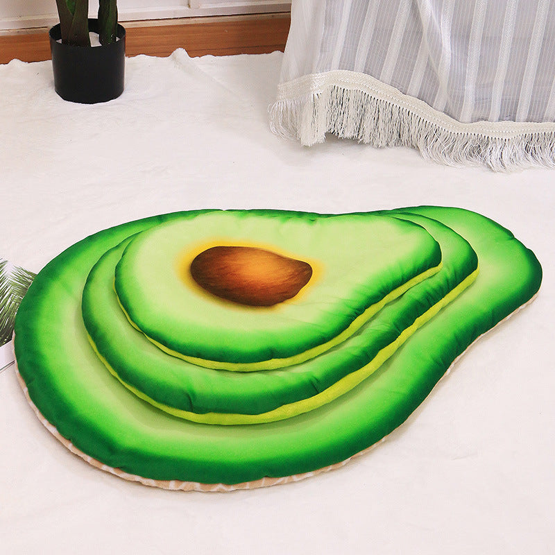 Simulation 3D Pizza Avocado Omelette Toast Pet Warm Blanket Mat Bed Soft Thicken