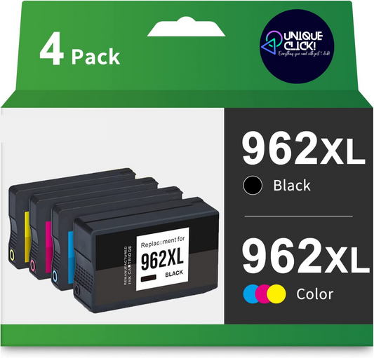 962XL Ink Cartridges Combo Pack Remanufactured Ink Cartridge Replacement for HP
