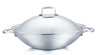 316 Series - 15.75” 5ply Surgical Stainless Steel Flat-Bottomed Wok with Domed Cover and BONUS GIFT: Two Silicone Mini Gloves