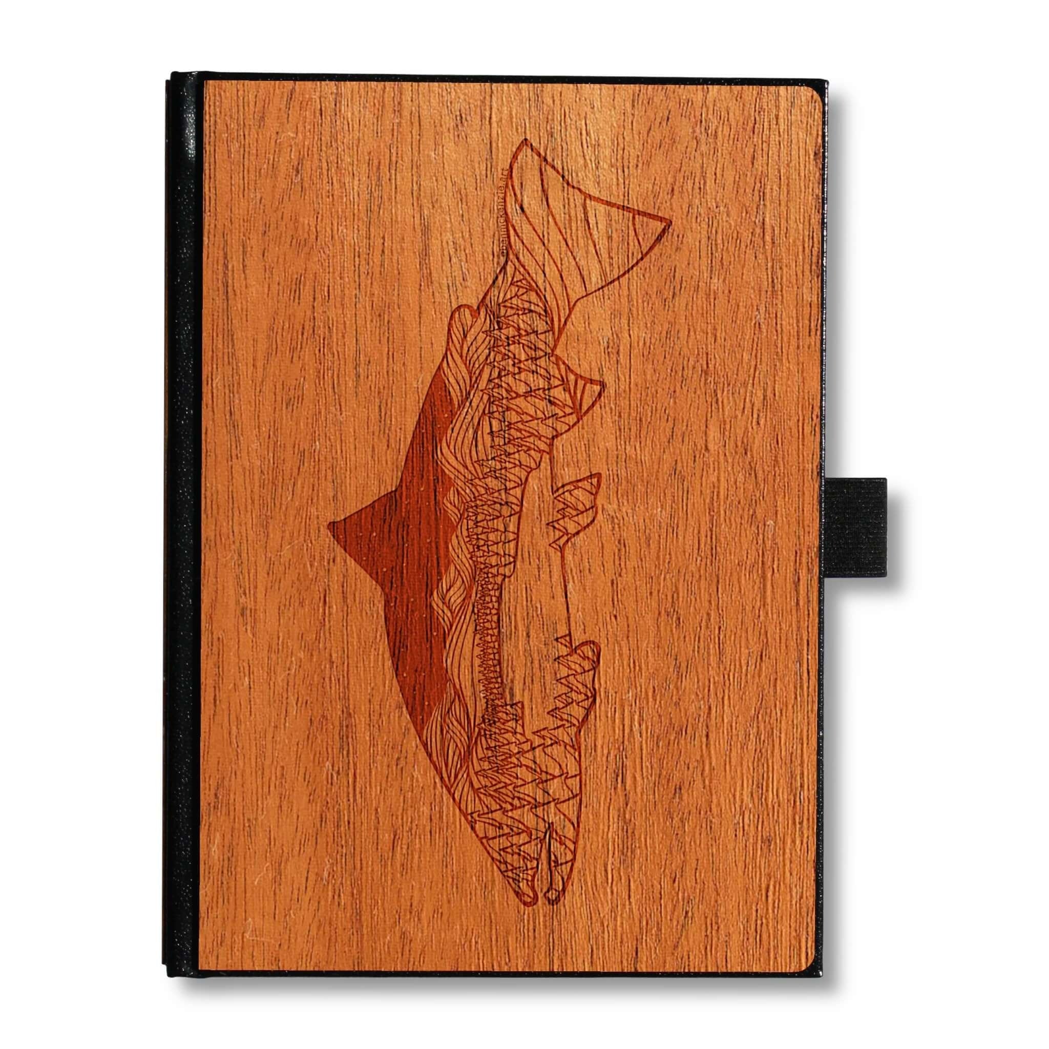 Wood Journal / Planner / Notebook (Salmon Night Landscape)