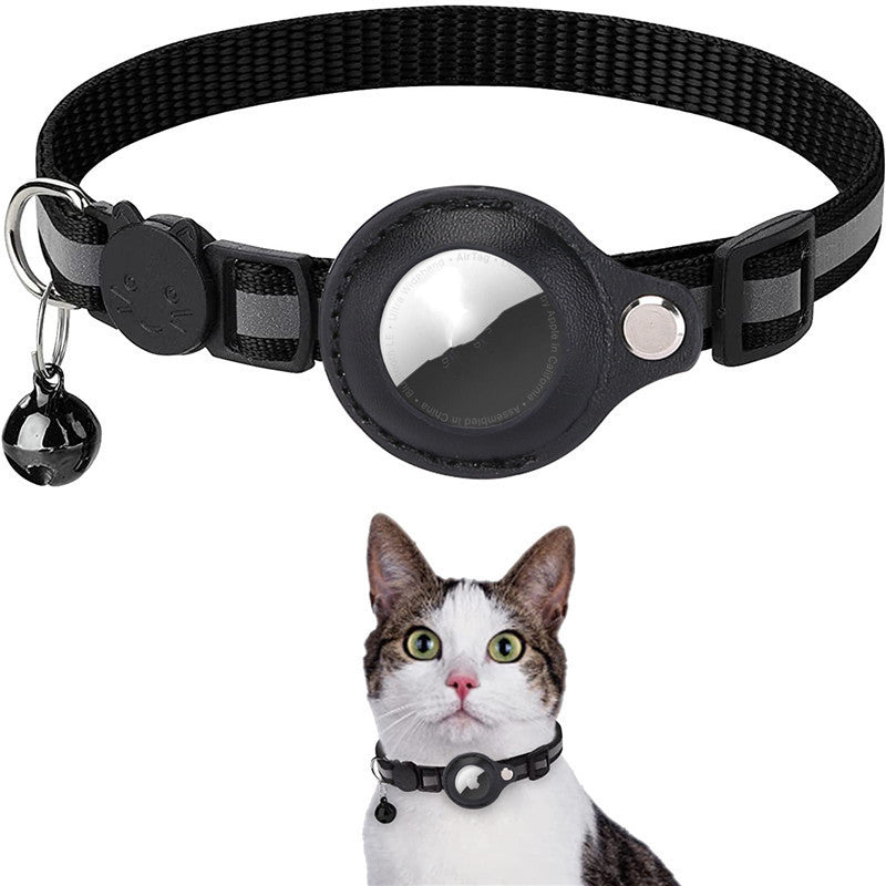 Reflective Collar Waterproof Holder Case For Airtag Air Tag Airtags Protective Cover Cat Dog Kitten Puppy Nylon Collar