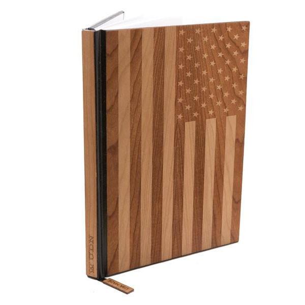 American Flag Wood Journal / Planner / Notebook